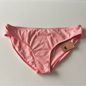 Shade & Shore Pink Ribbed Bikini Bottoms